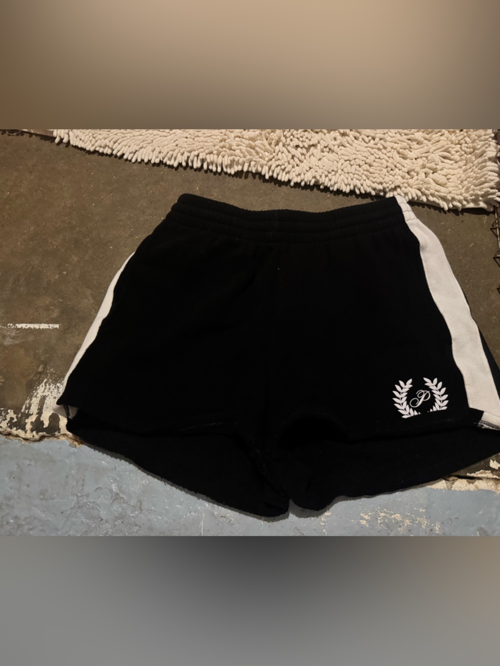 PINK Victoria's Secret Black and White Athletic Shorts